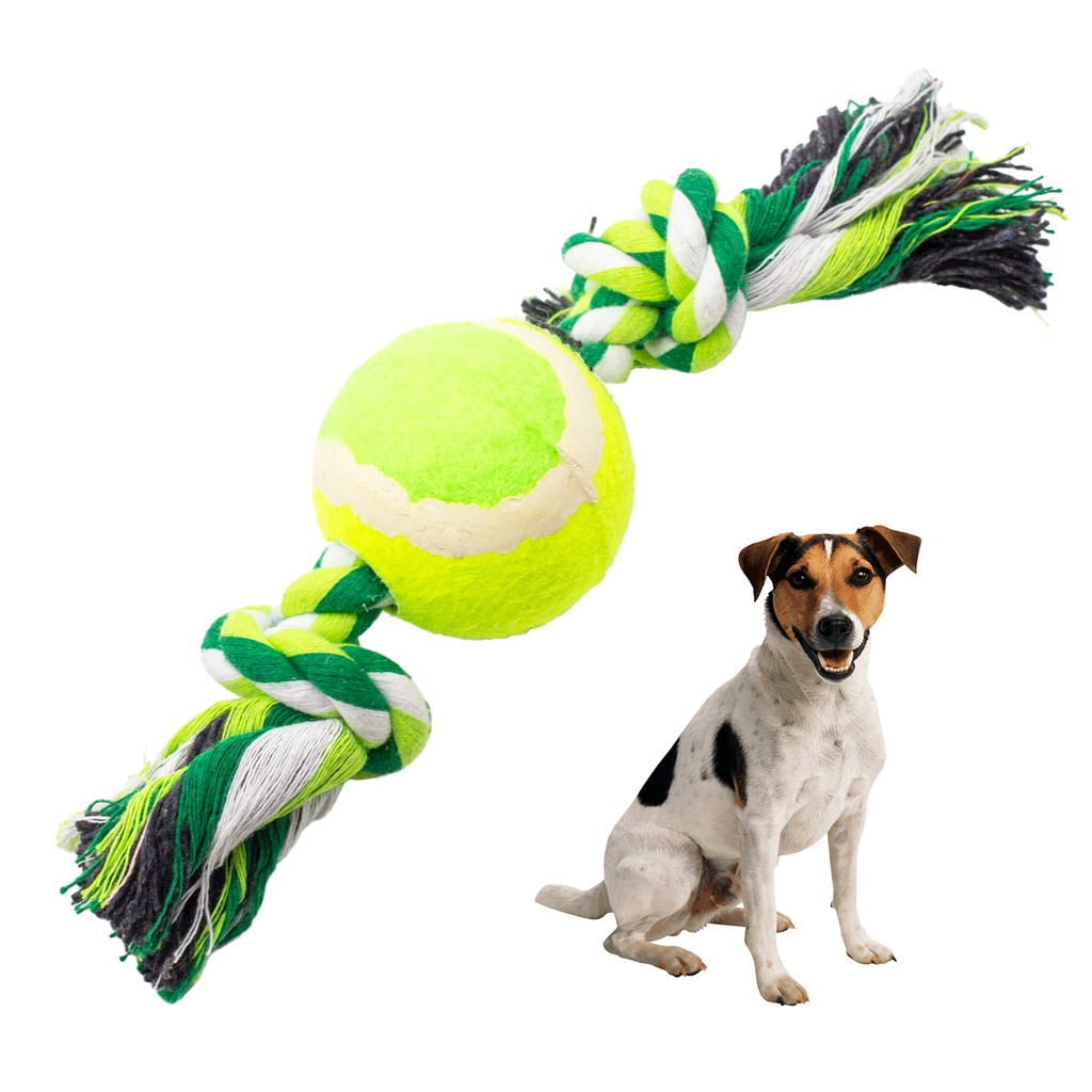 Pelota Soga Con 2 Nudos 25 Cm