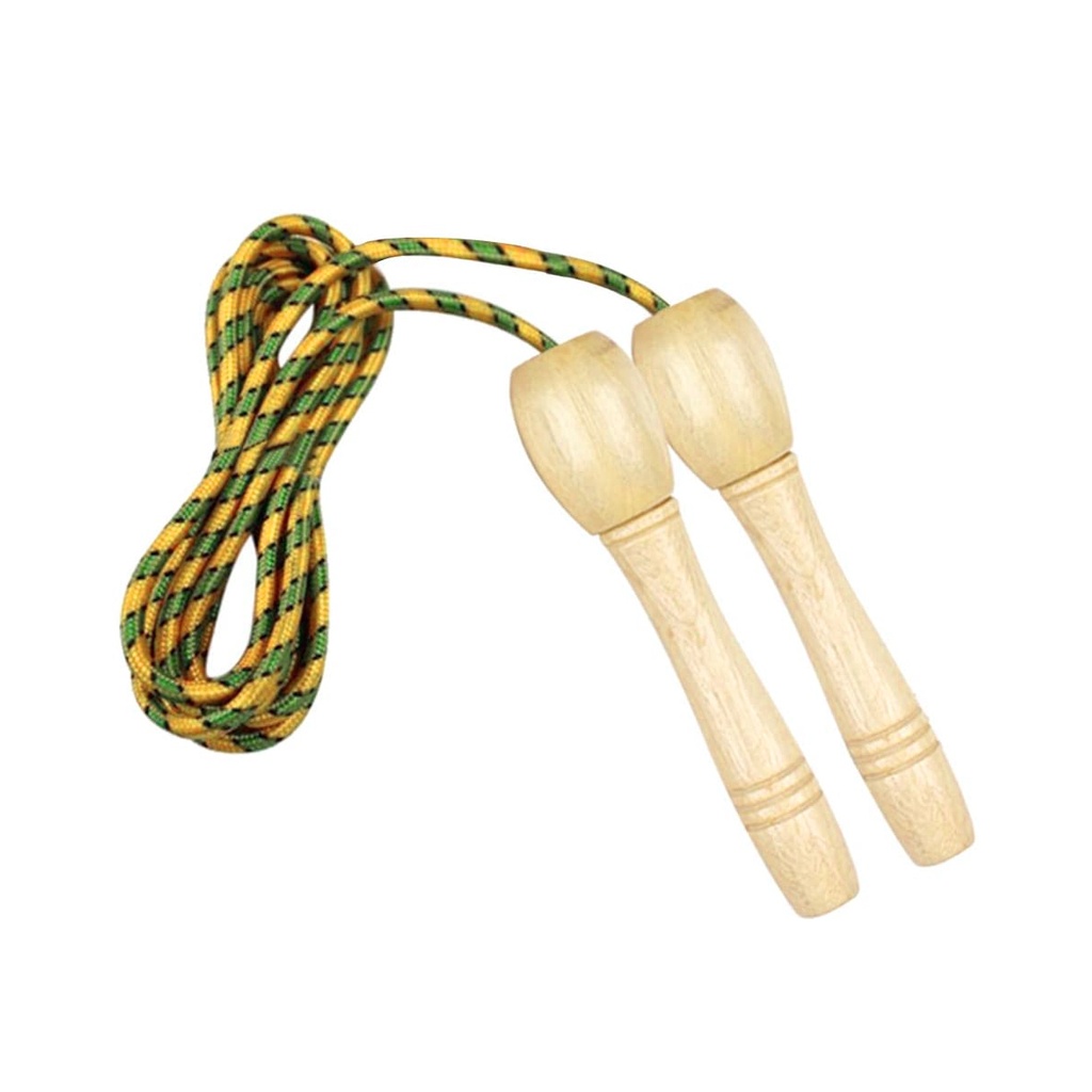 Soga De Saltar Mango De Madera