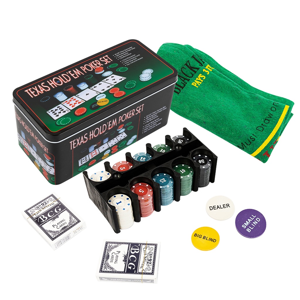 Set De Poker En Lata Con Paño