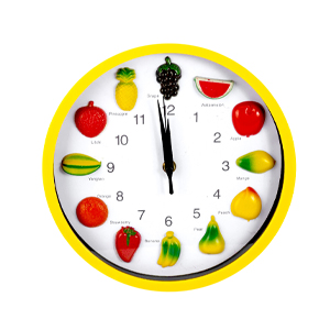 [0003 AM] Reloj Pared Fruta 25Cm