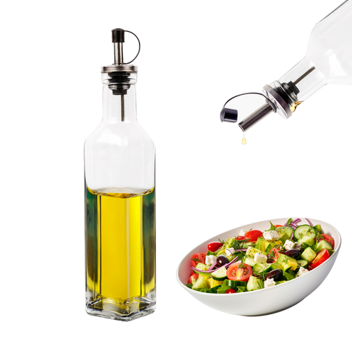 [0462 VD] Botella Aceite 21Cm Tapa Metal