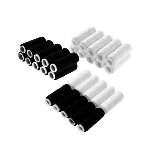 [0542 SR] Rollo De Hilos Blan/Neg 10Pcs