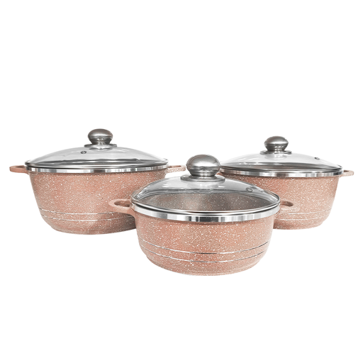 [0633 RS] Set Olla Granit 6Pc 20-24-26Cm
