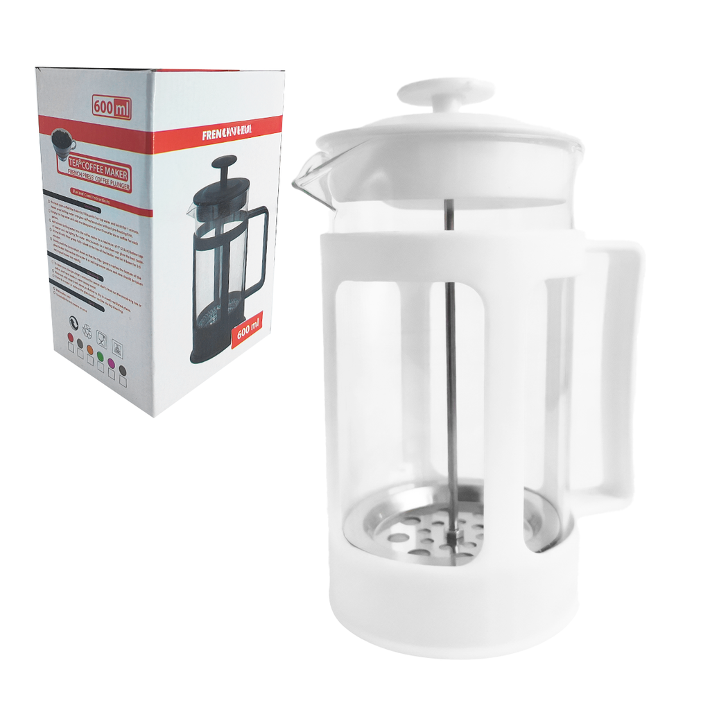 Cafetera Embolo Vidrio 600Ml