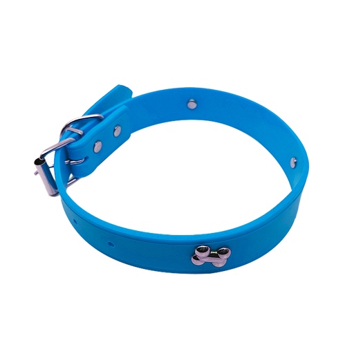 [13091AZM1] Collar P/Mascota Goma 2.5X54Cm Mod Huella