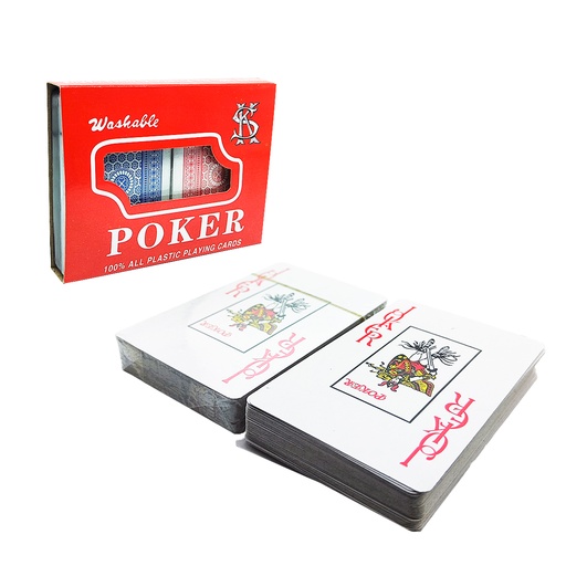 [5061 SR] Juego De Cartas Poker X2 Plastico