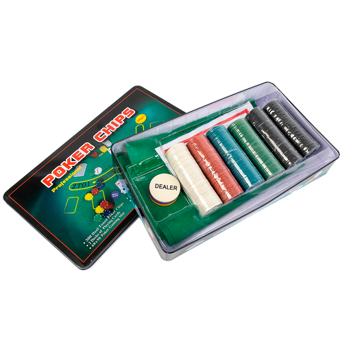 [5124 NE] Set De Pocker Con Paño X300 Fichas