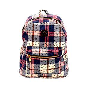 [6059 M3] Mochila Chica Escocesa
