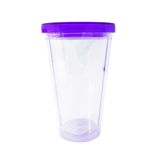 [0764 VI] Vaso Acrilico 450Ml Tapa+Sorbete