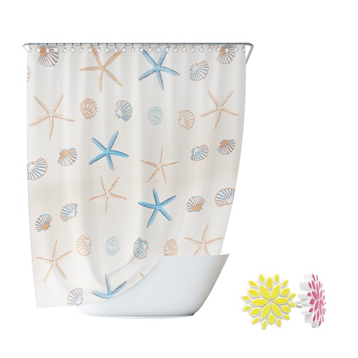 [0748 M8] Cortina De Baño 180X180Cm