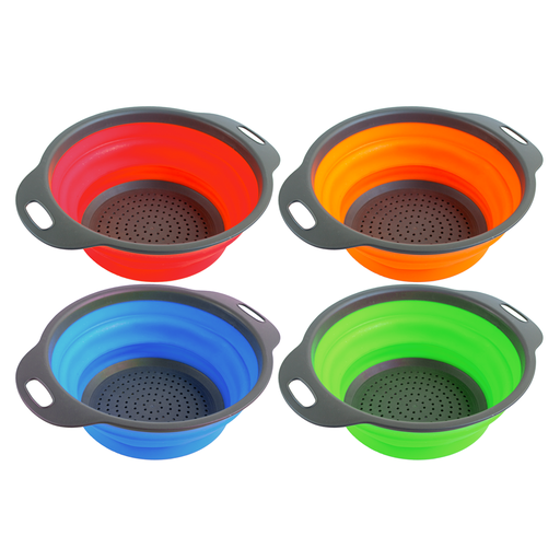 [0788 SR] Colador Silicona Plegable Con Asa 29X9.2Cm