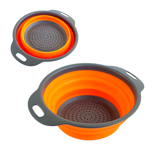 [0788 NA] Colador Silicona Plegable Con Asa 29X9.2Cm